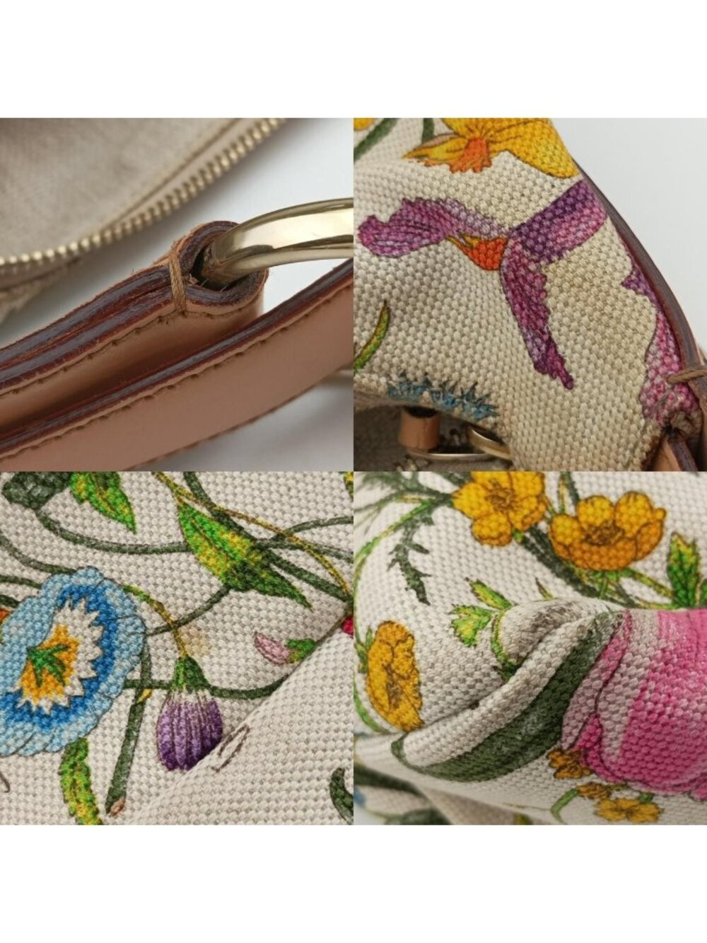 Gucci Horsebit White Multicolor Canvas Leather - Picture 16 of 16